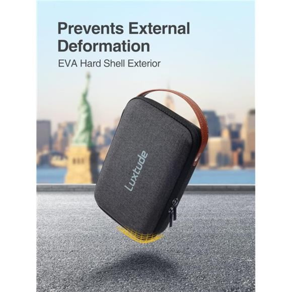 Electronic Organizer Travel Case, Small Tech Organizer, Hard Charger Case - Picture 4 of 6